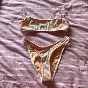 Triangl bikini light pink sparkle